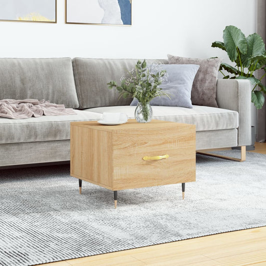 Coffee table, sonoma oak, 50x50x40 cm, processed wood