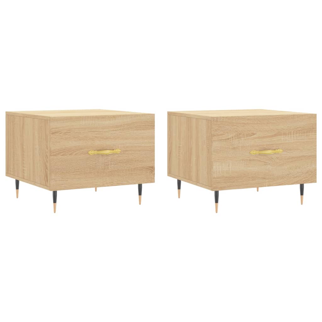 Coffee tables 2 pcs. sonoma oak 50x50x40 cm composite wood