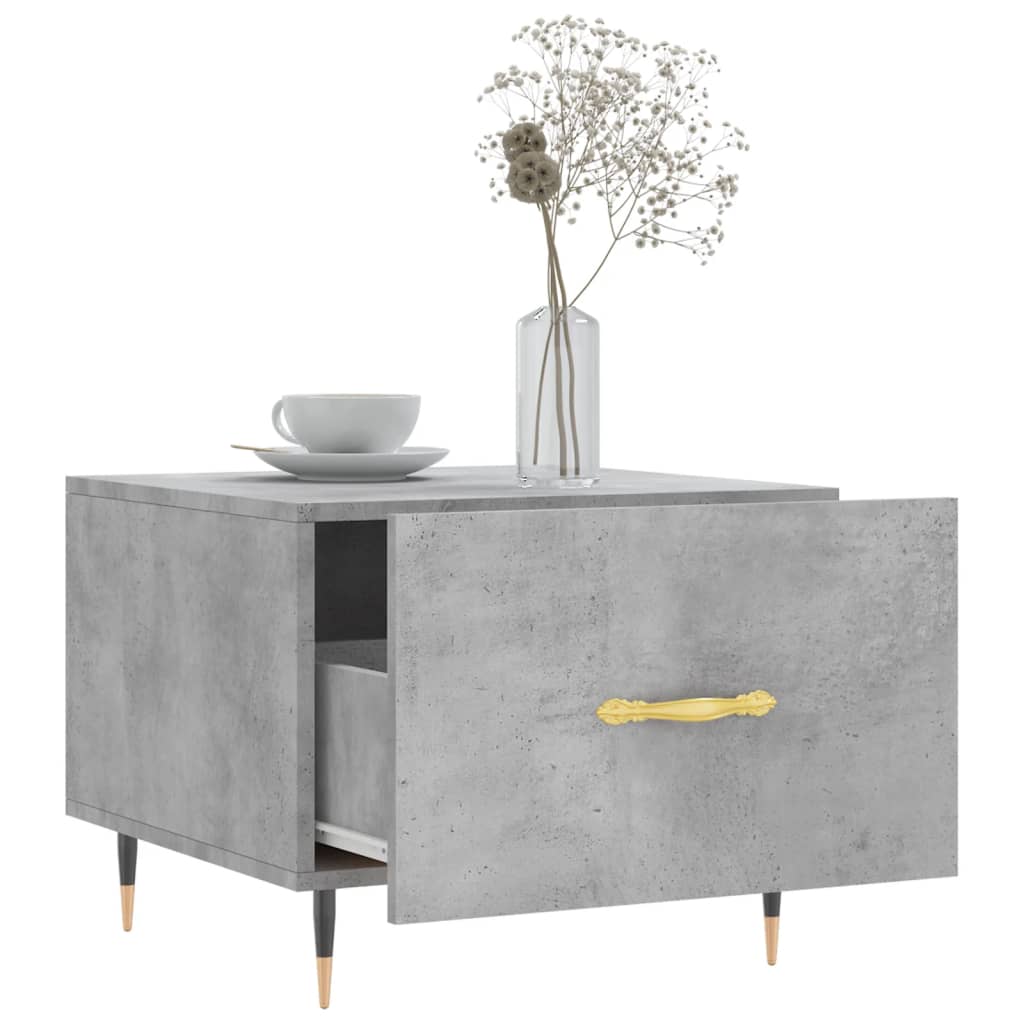 Coffee table, concrete gray, 50x50x40 cm, composite wood