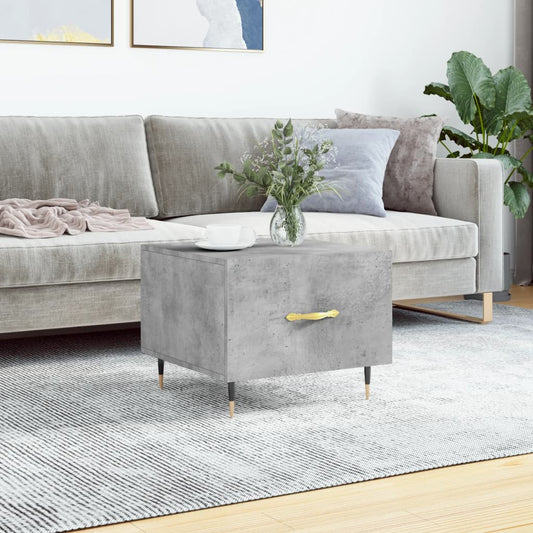 Coffee table, concrete gray, 50x50x40 cm, composite wood