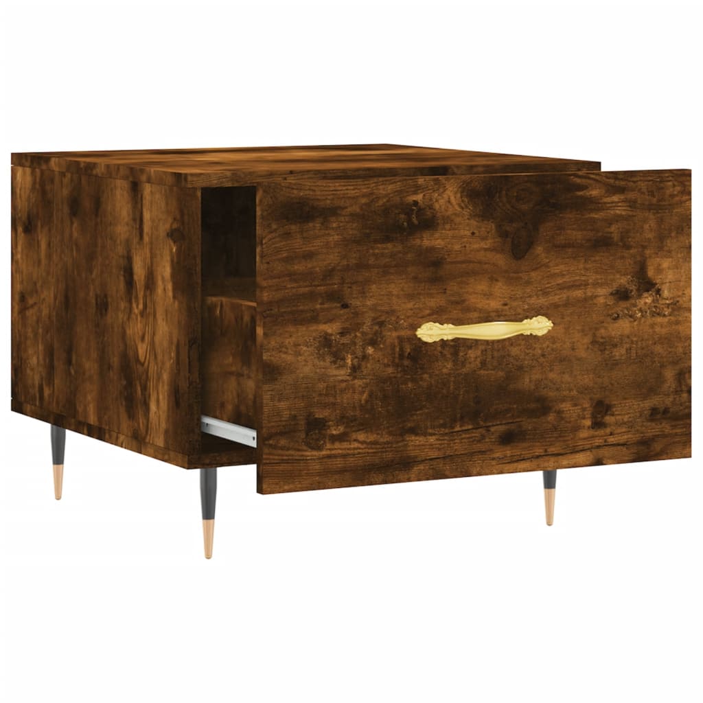 Coffee table, smoky oak, 50x50x40 cm, processed wood
