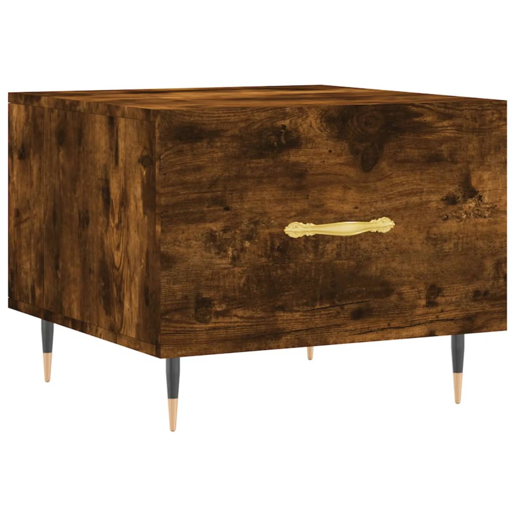 Coffee tables 2 pcs. smoky oak 50x50x40 cm composite wood