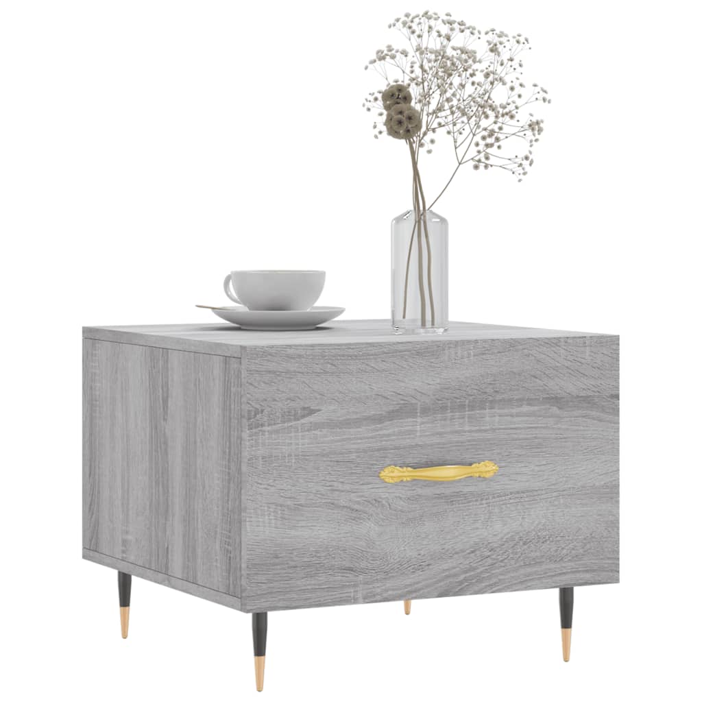 Coffee table, sonoma grey, 50x50x40 cm, processed wood