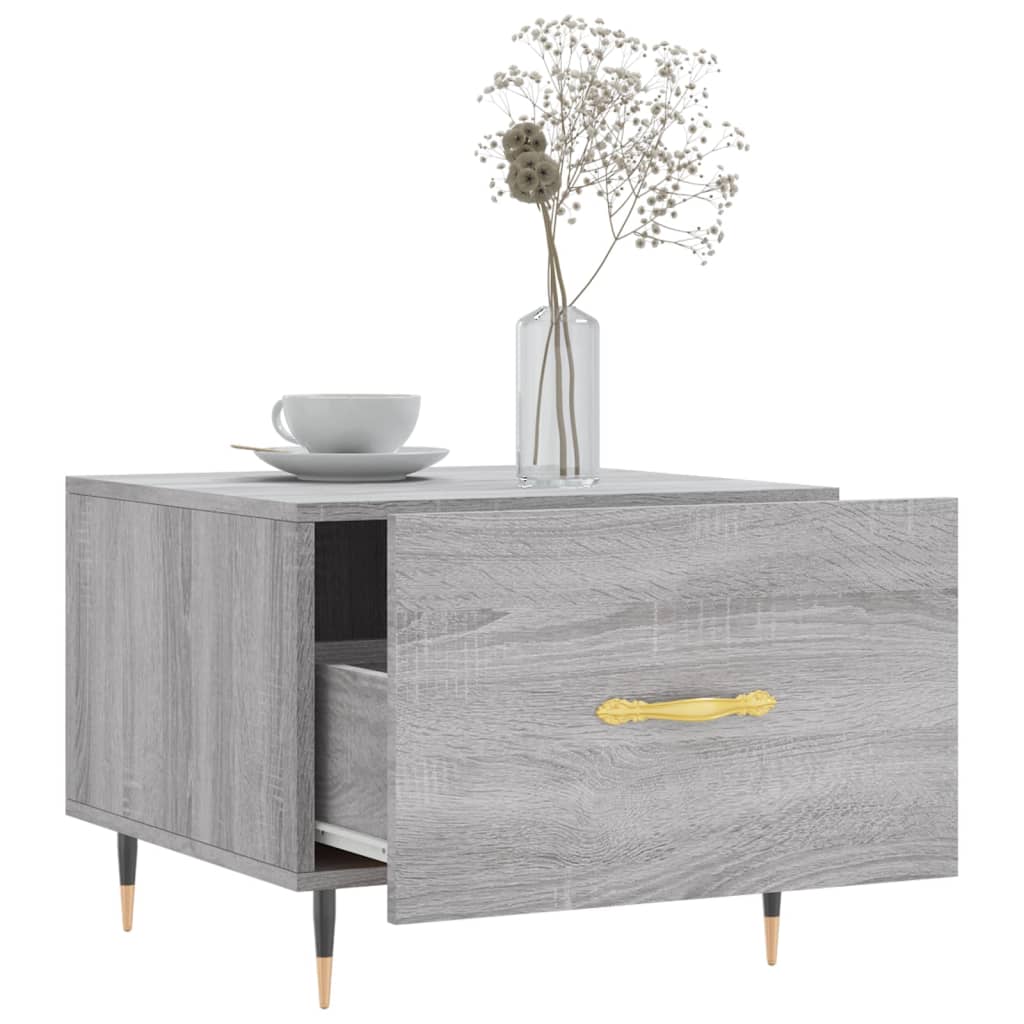 Coffee table, sonoma grey, 50x50x40 cm, processed wood