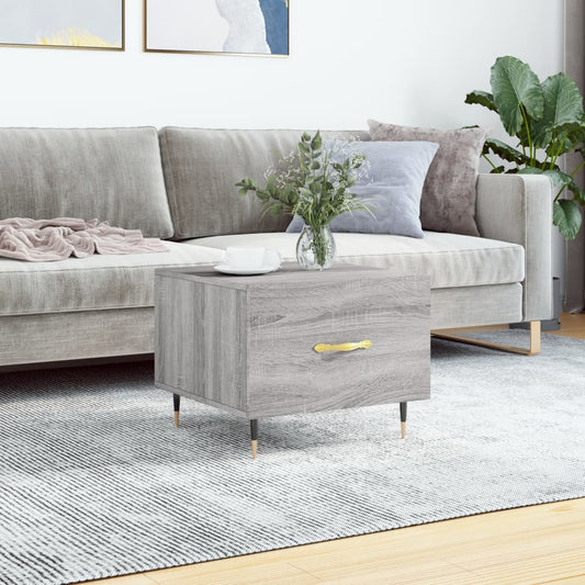 Coffee table, sonoma grey, 50x50x40 cm, processed wood