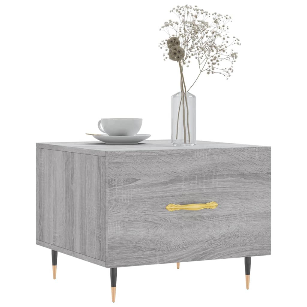Coffee tables, 2 pcs., sonoma gray, 50x50x40 cm, composite wood