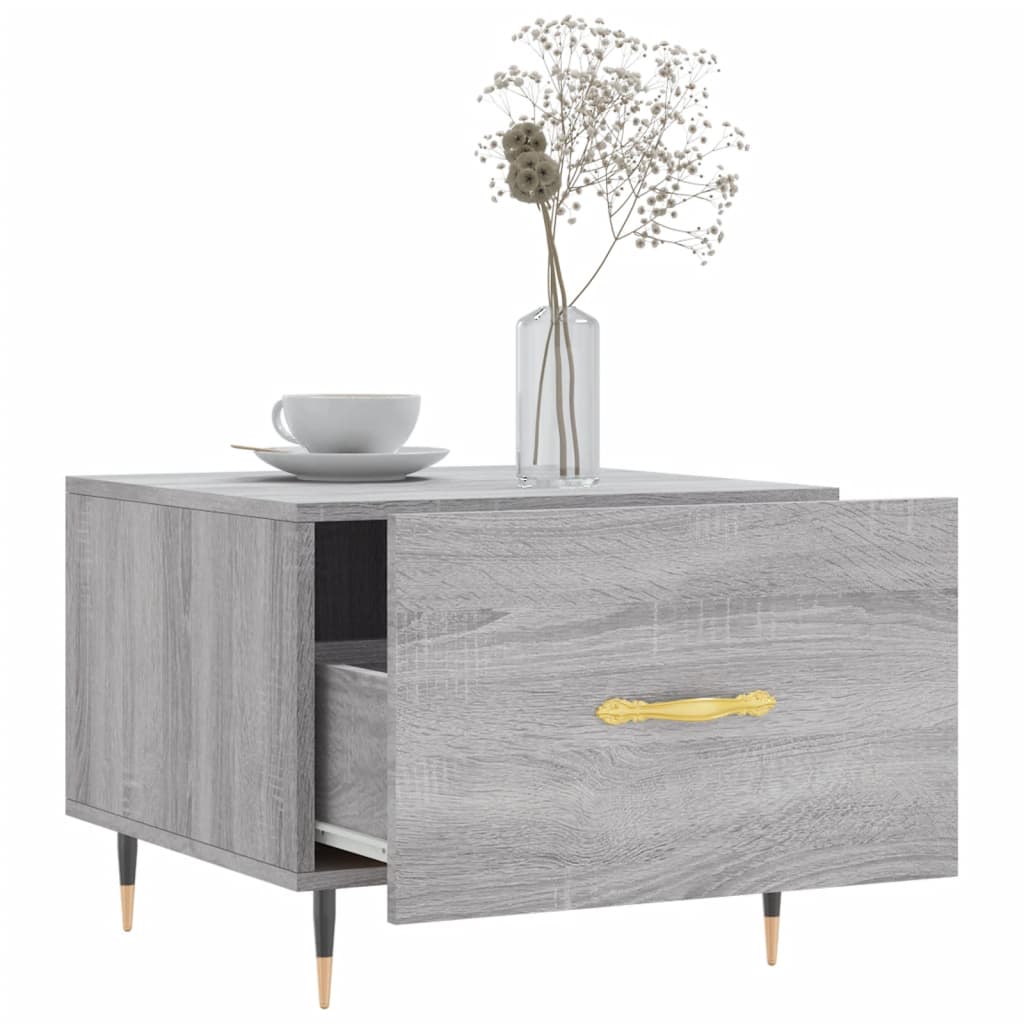 Coffee tables, 2 pcs., sonoma gray, 50x50x40 cm, composite wood