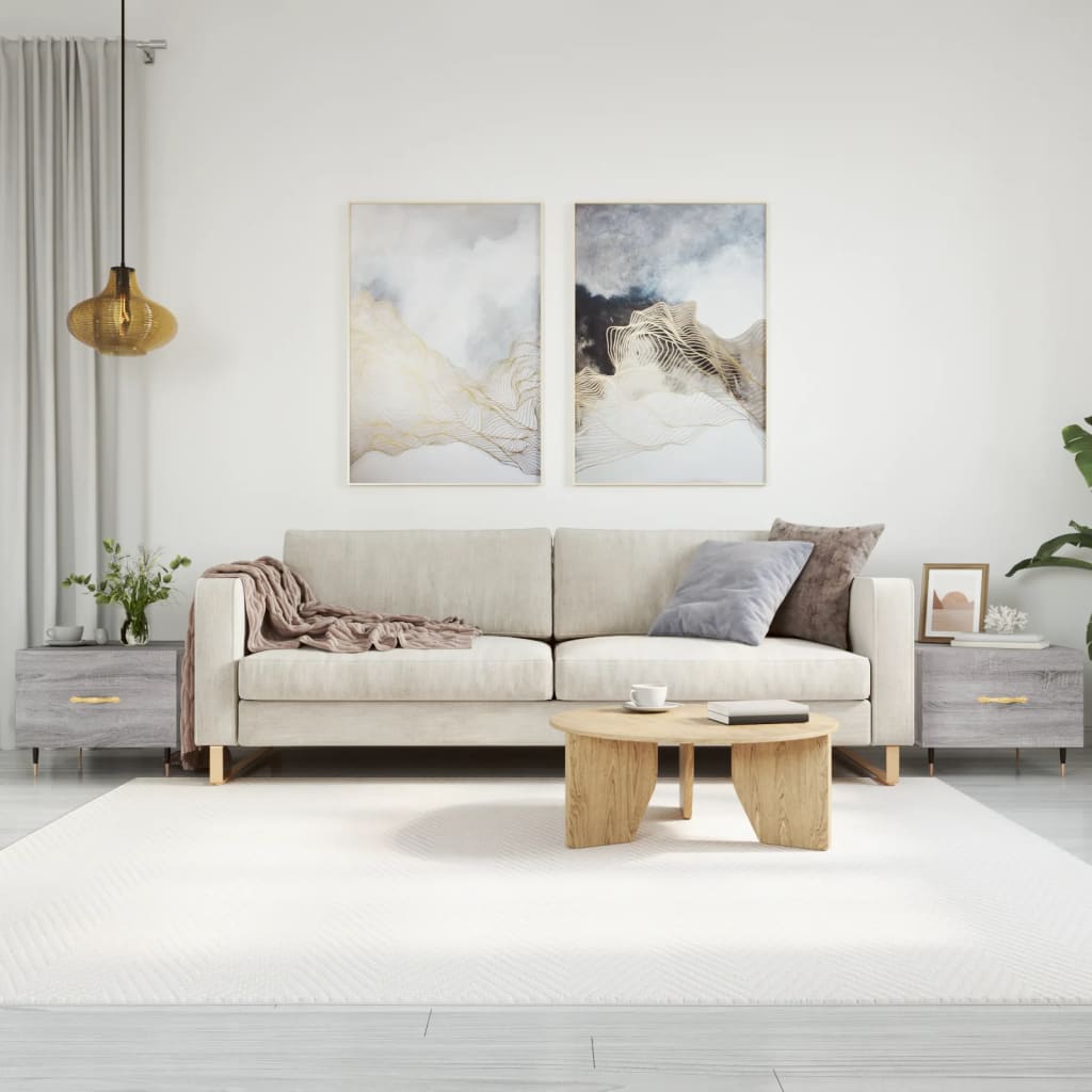 Coffee tables, 2 pcs., sonoma gray, 50x50x40 cm, composite wood