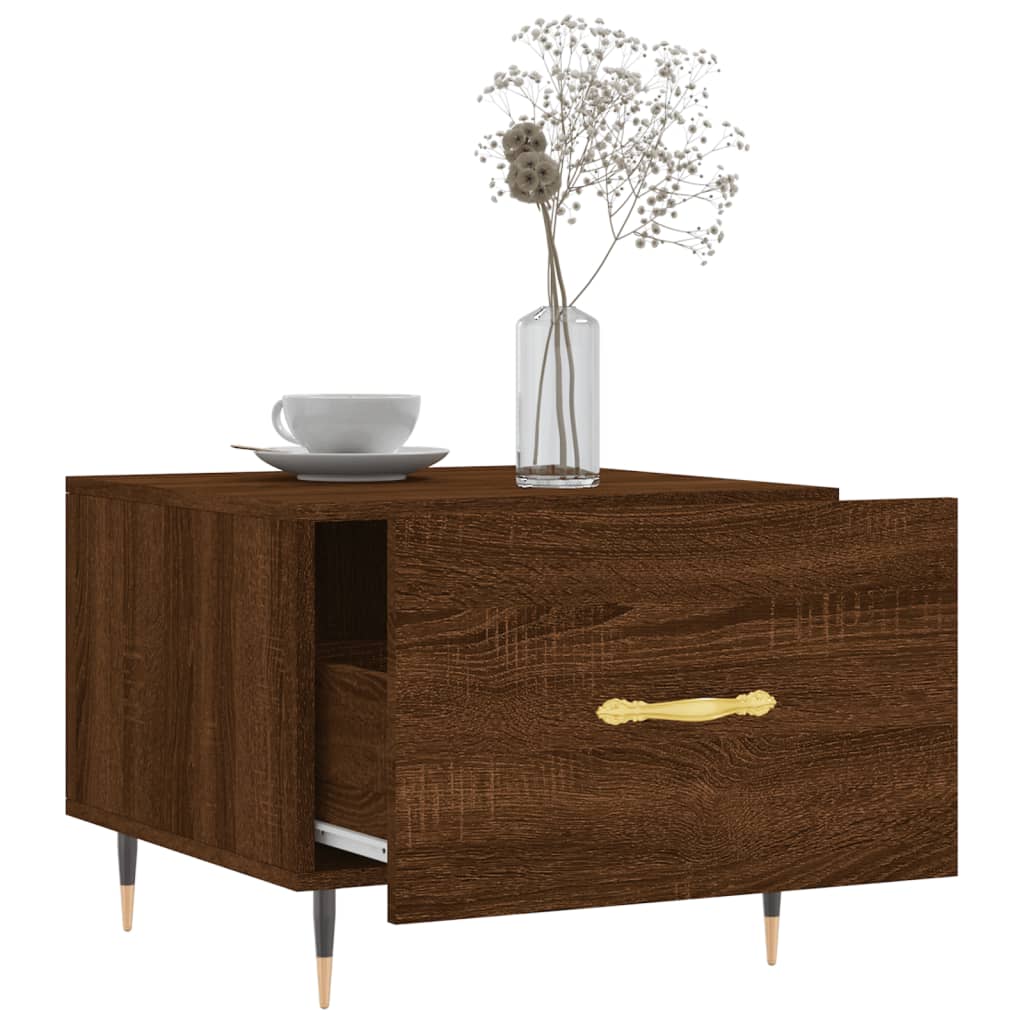 Coffee table, brown oak, 50x50x40 cm, processed wood