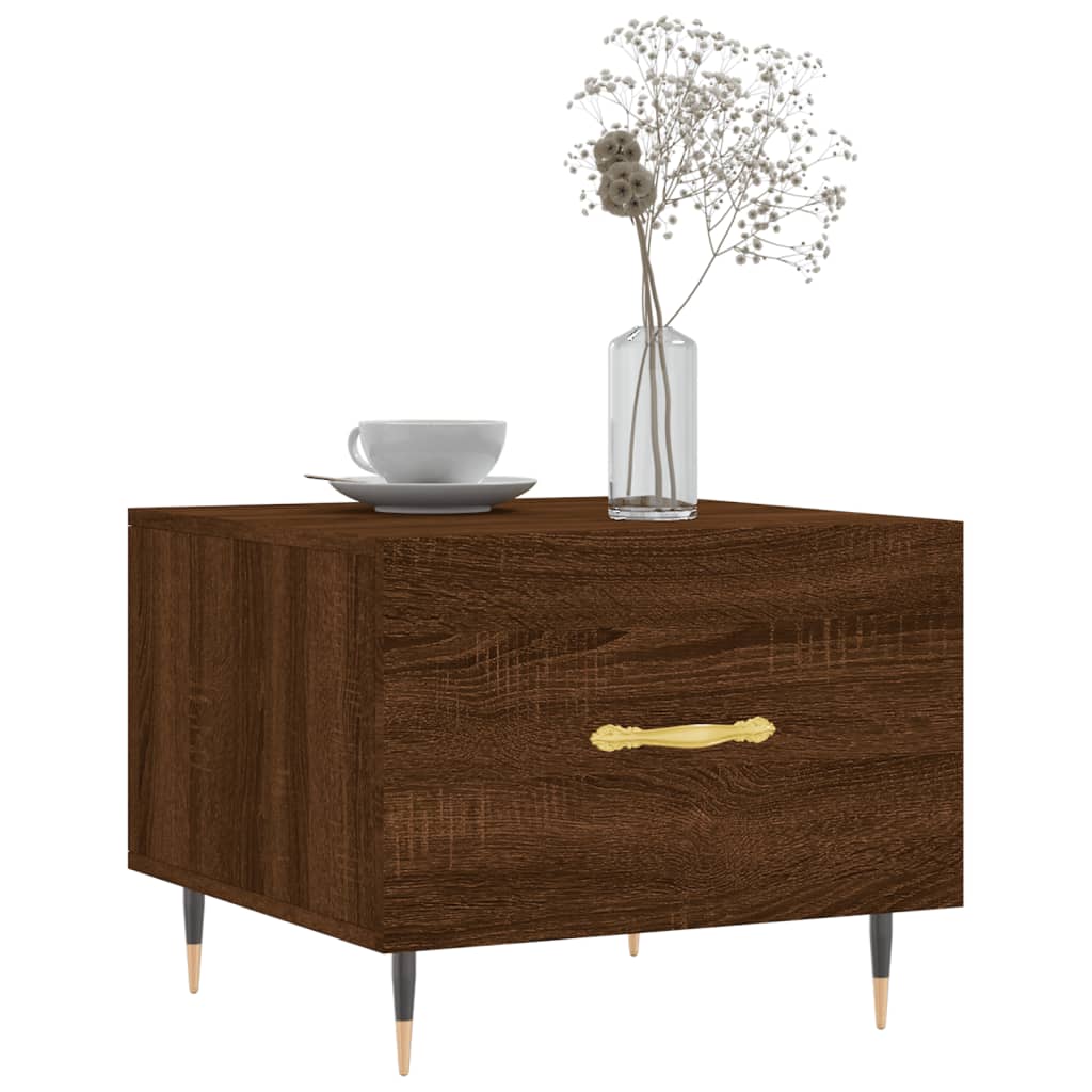 Coffee tables, 2 pcs. brown oak, 50x50x40 cm, composite wood
