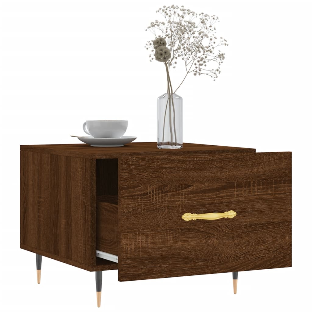 Coffee tables, 2 pcs. brown oak, 50x50x40 cm, composite wood