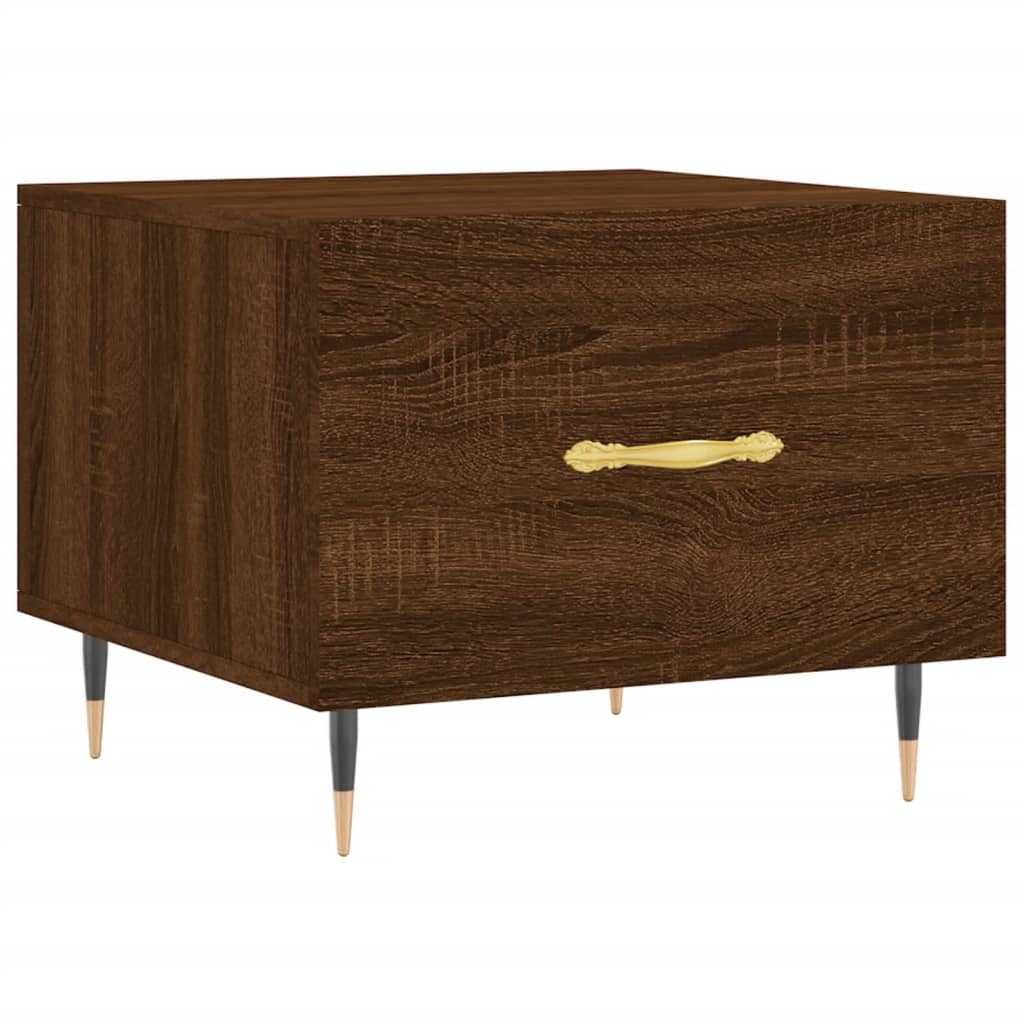 Coffee tables, 2 pcs. brown oak, 50x50x40 cm, composite wood