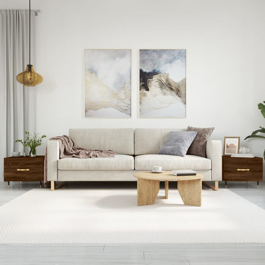 Coffee tables, 2 pcs. brown oak, 50x50x40 cm, composite wood