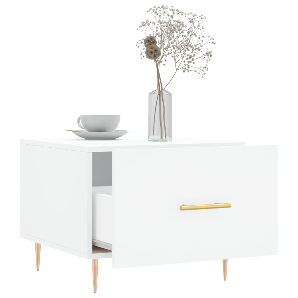 Coffee table, white, 50x50x40 cm, composite wood