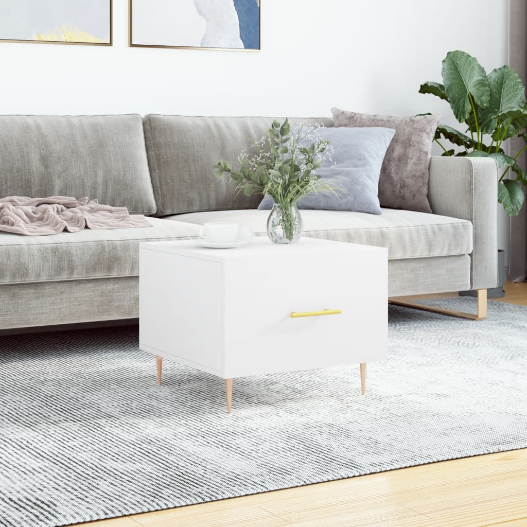 Coffee table, white, 50x50x40 cm, composite wood
