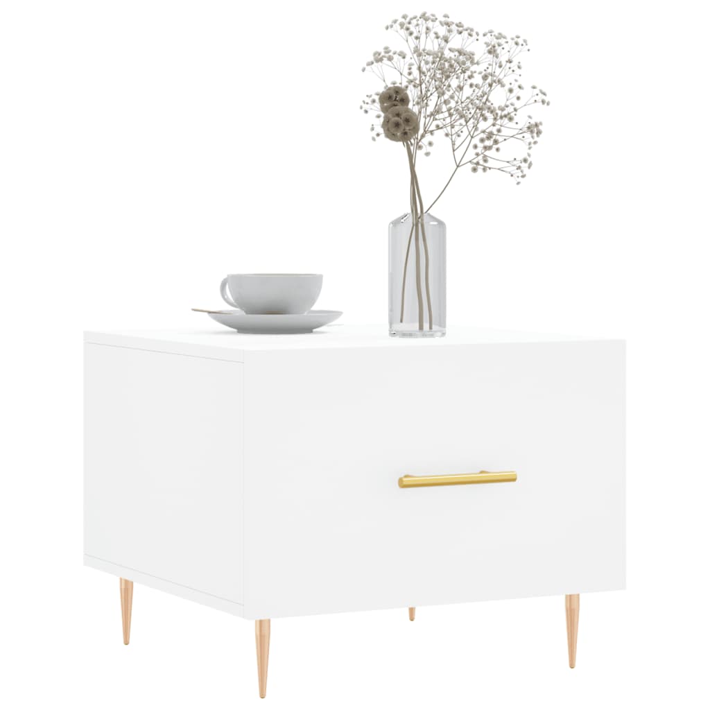 Coffee tables, 2 pcs., white, 50x50x40 cm, composite wood