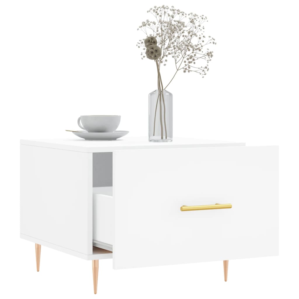 Coffee tables, 2 pcs., white, 50x50x40 cm, composite wood