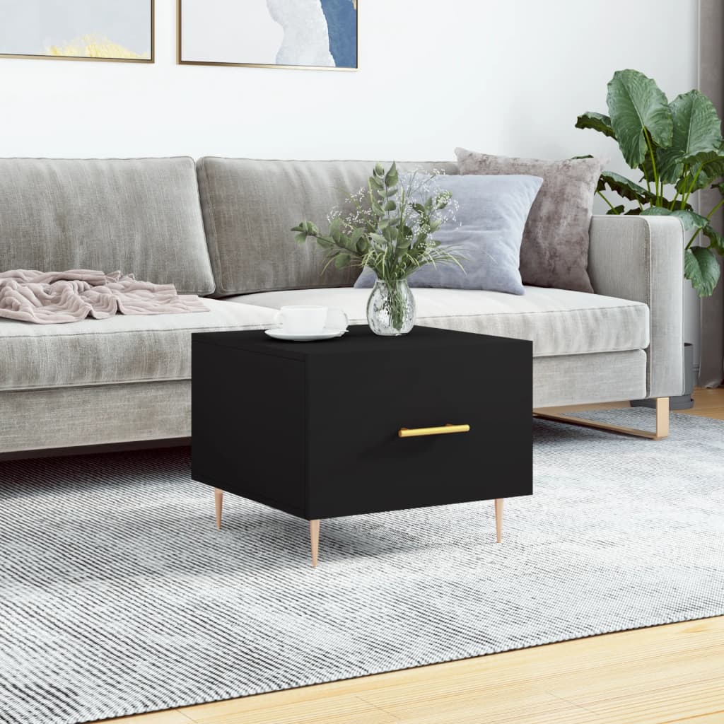 Coffee table, black, 50x50x40 cm, composite wood