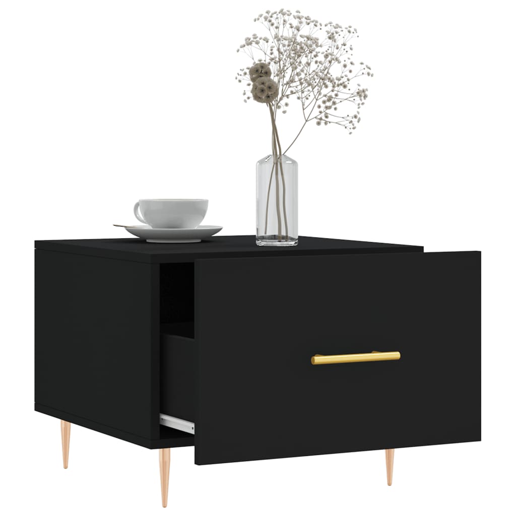 Coffee tables, 2 pcs., black, 50x50x40 cm, composite wood