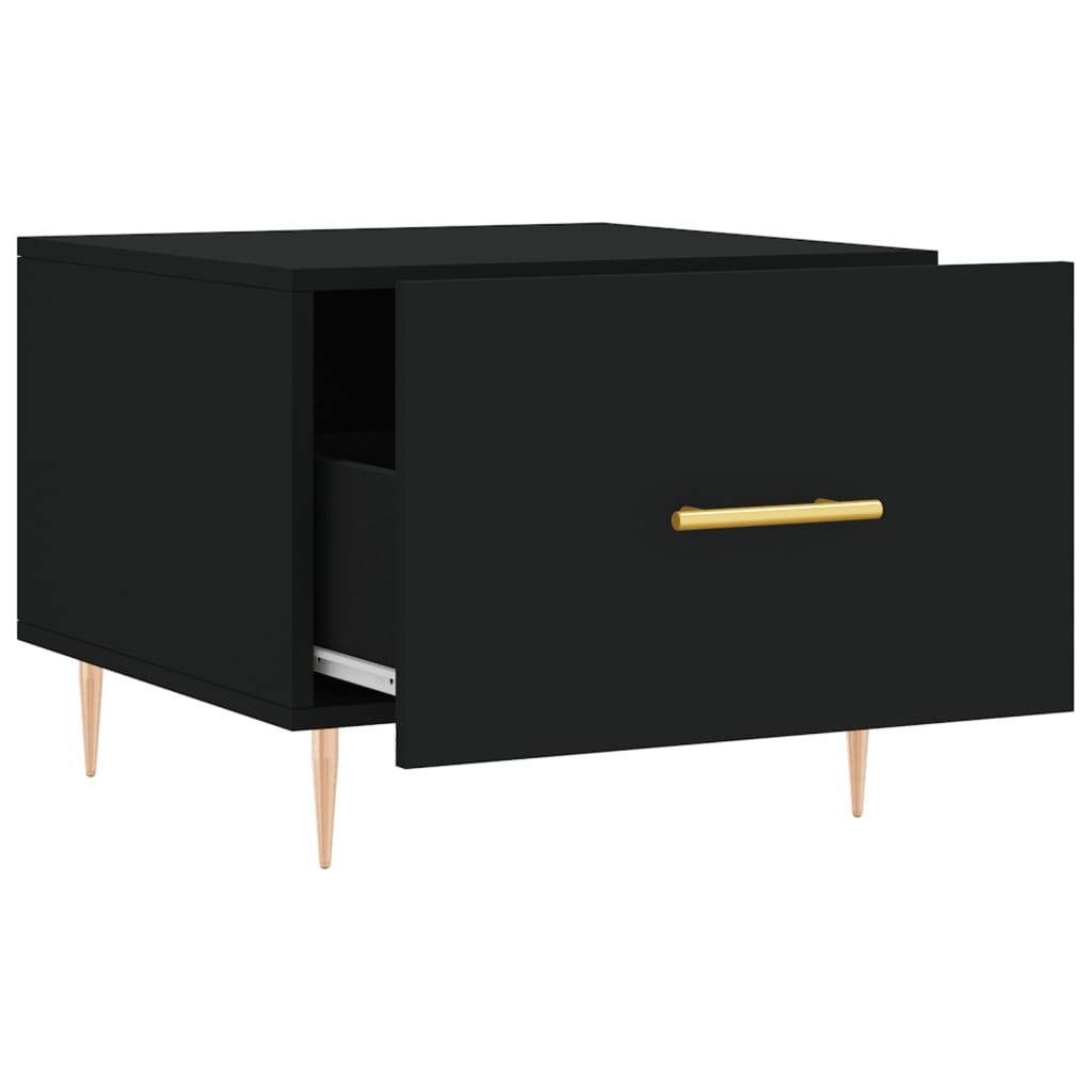 Coffee tables, 2 pcs., black, 50x50x40 cm, composite wood