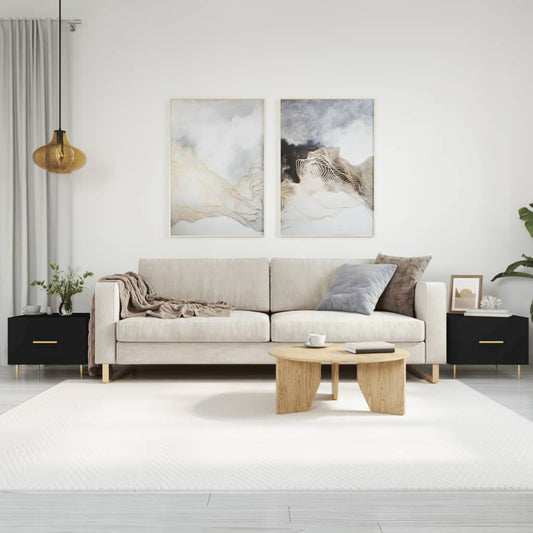 Coffee tables, 2 pcs., black, 50x50x40 cm, composite wood