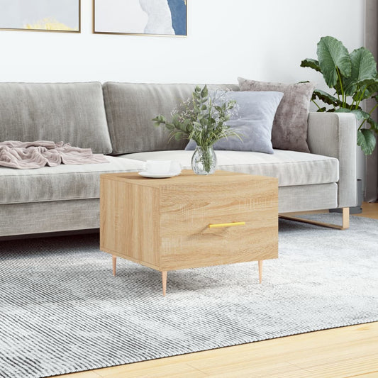Coffee table, sonoma oak, 50x50x40 cm, processed wood