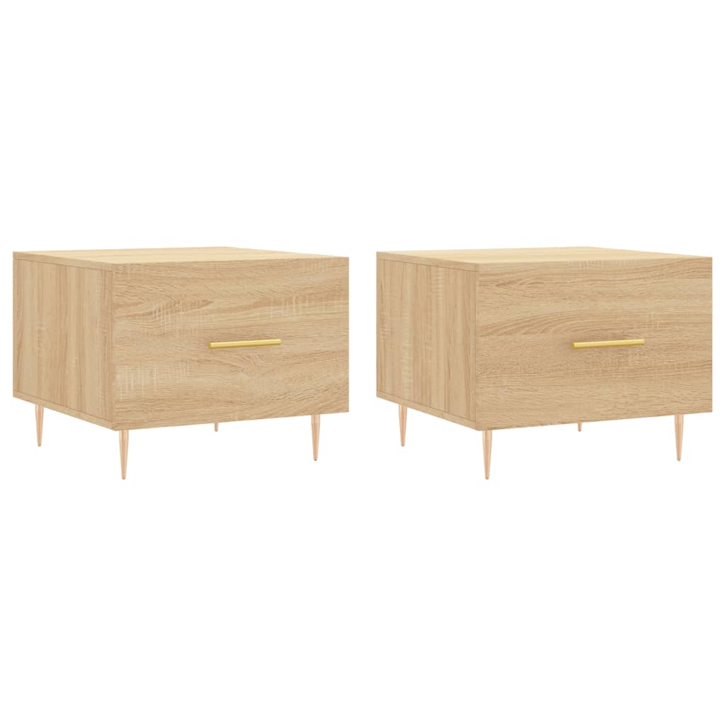 Coffee tables 2 pcs. sonoma oak 50x50x40 cm composite wood