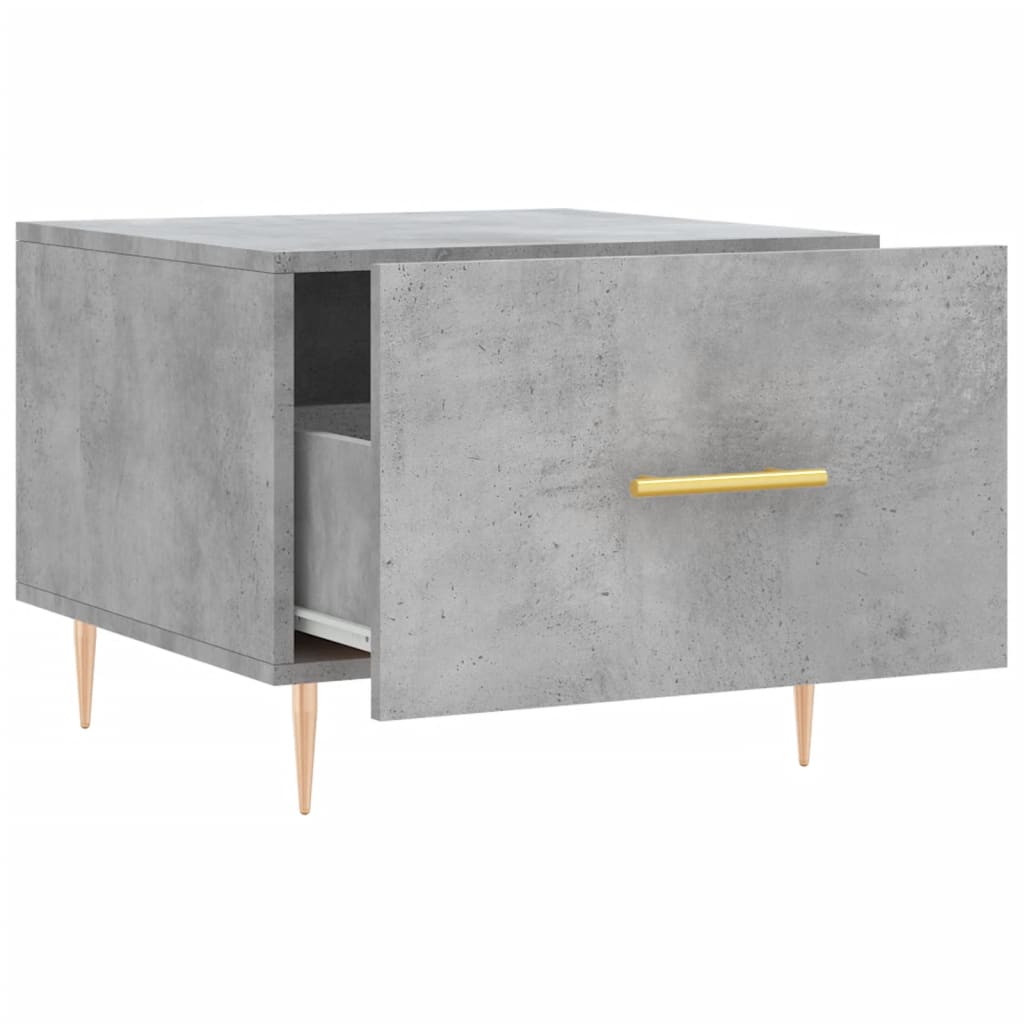 Coffee table, concrete gray, 50x50x40 cm, composite wood