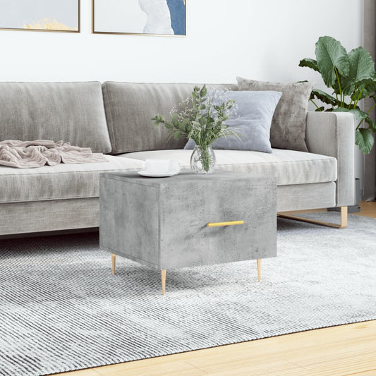 Coffee table, concrete gray, 50x50x40 cm, composite wood