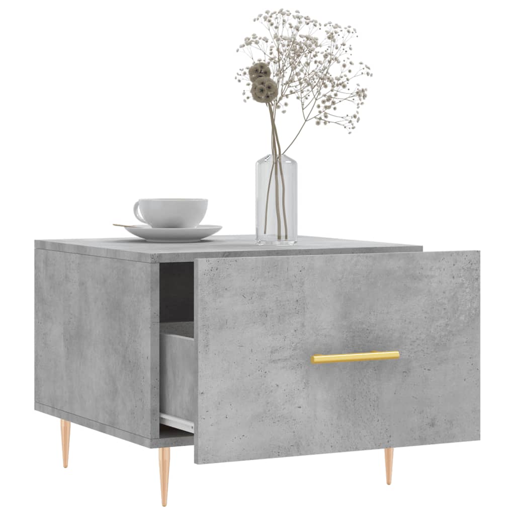Coffee tables, 2 pcs., concrete gray, 50x50x40 cm, composite wood