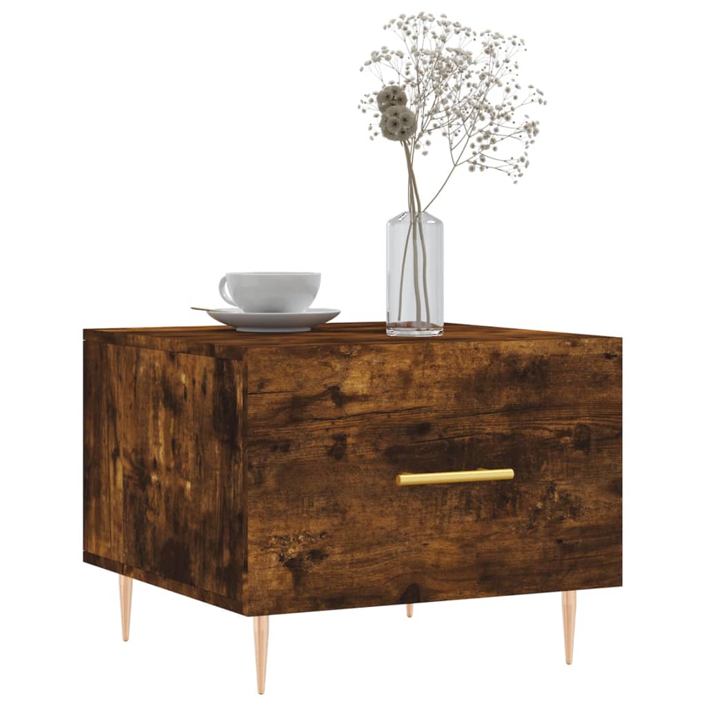 Coffee table, smoky oak, 50x50x40 cm, processed wood