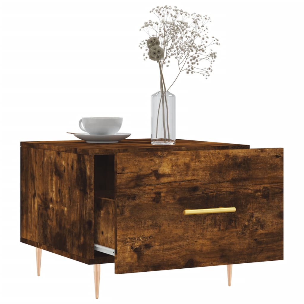Coffee table, smoky oak, 50x50x40 cm, processed wood