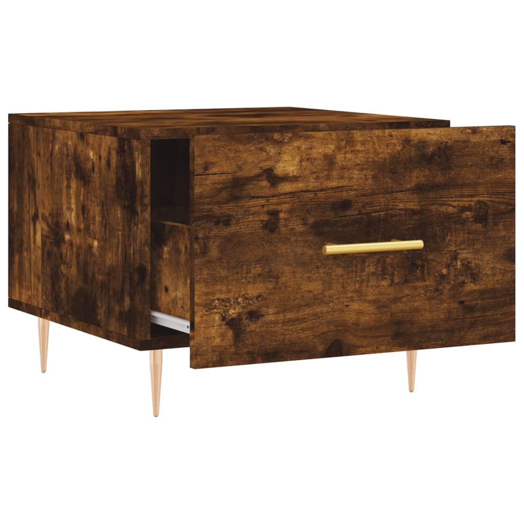 Coffee table, smoky oak, 50x50x40 cm, processed wood