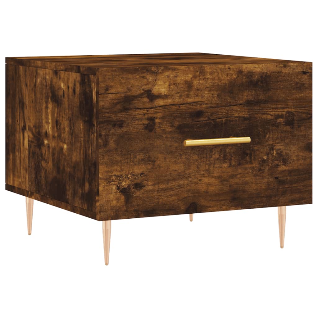Coffee tables 2 pcs. smoky oak 50x50x40 cm composite wood