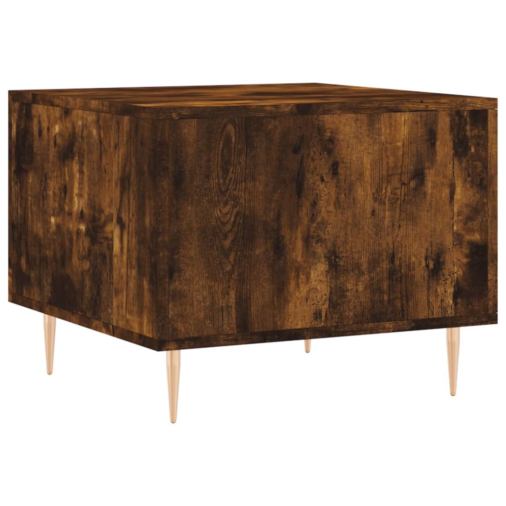 Coffee tables 2 pcs. smoky oak 50x50x40 cm composite wood