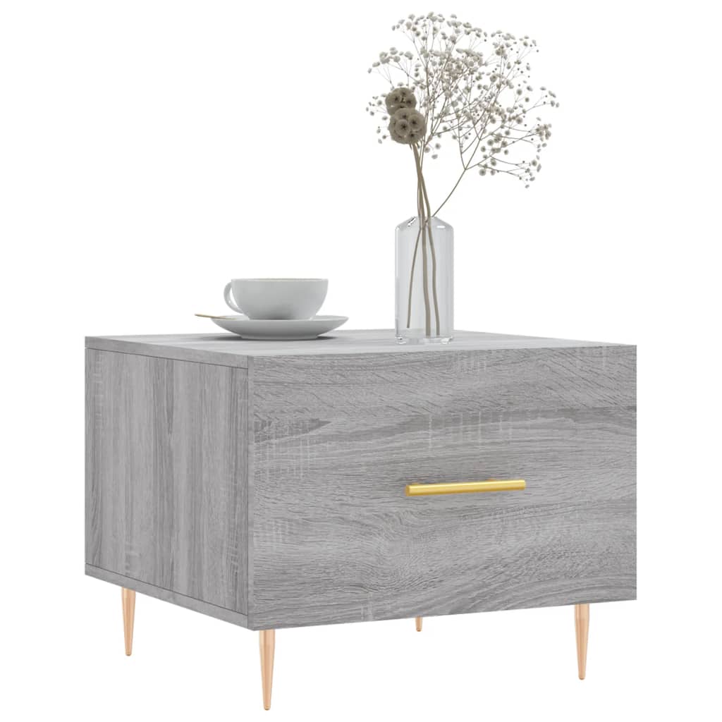 Coffee table, sonoma grey, 50x50x40 cm, processed wood