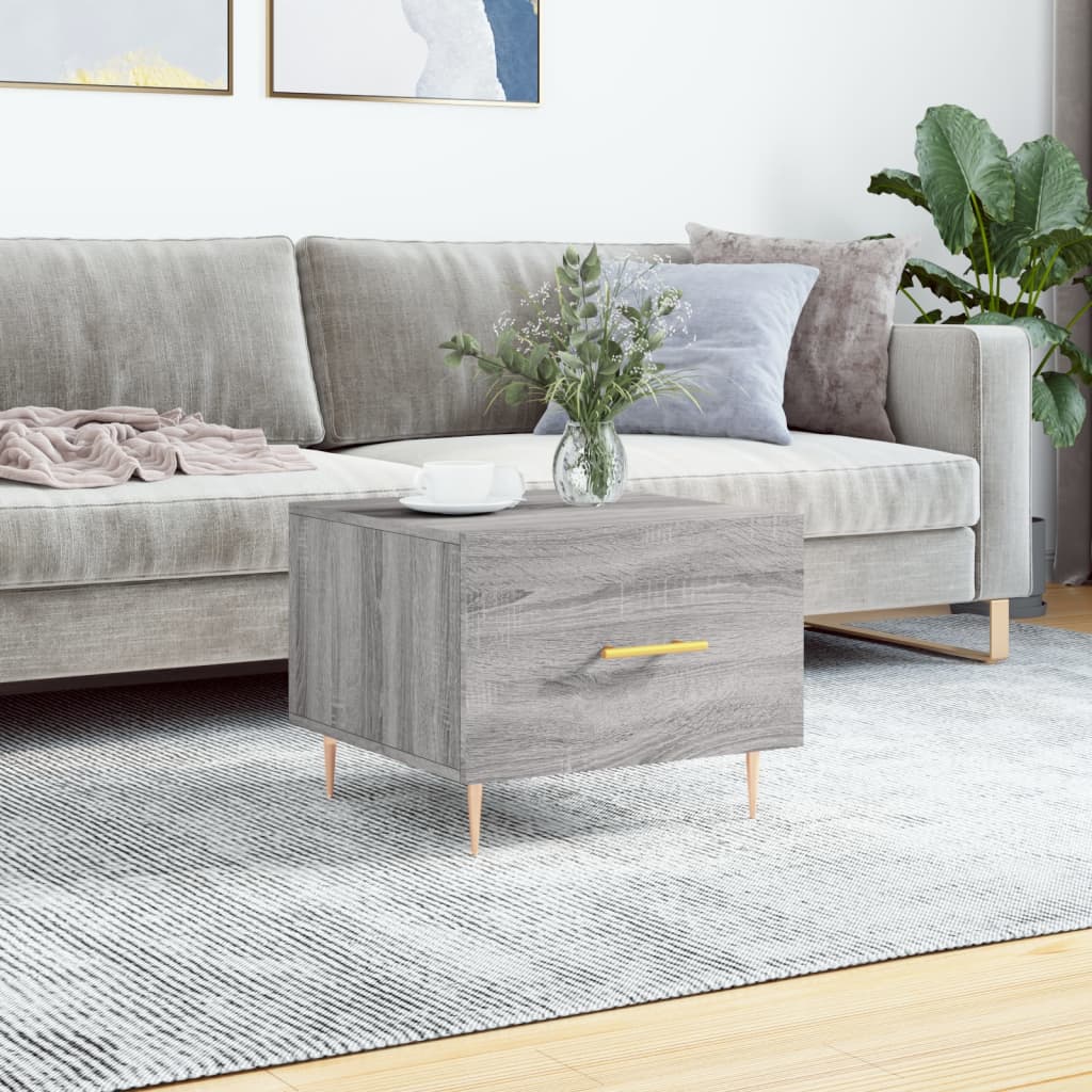 Coffee table, sonoma grey, 50x50x40 cm, processed wood