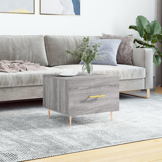 Coffee table, sonoma grey, 50x50x40 cm, processed wood