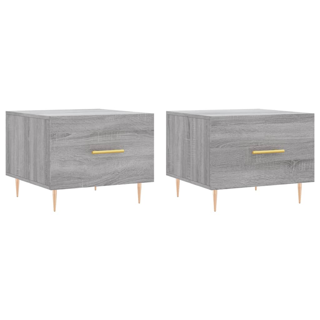 Coffee tables, 2 pcs., sonoma gray, 50x50x40 cm, composite wood
