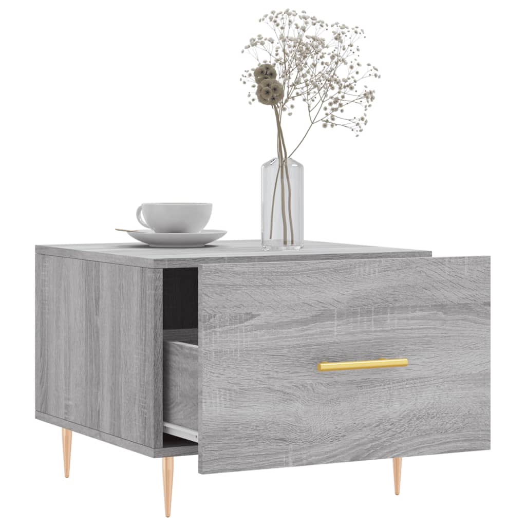 Coffee tables, 2 pcs., sonoma gray, 50x50x40 cm, composite wood