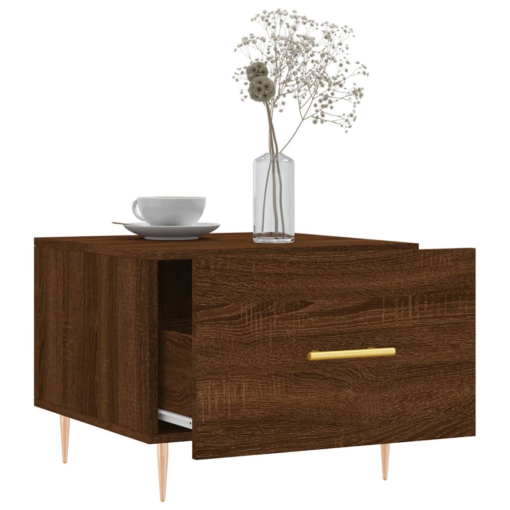 Coffee table, brown oak, 50x50x40 cm, processed wood