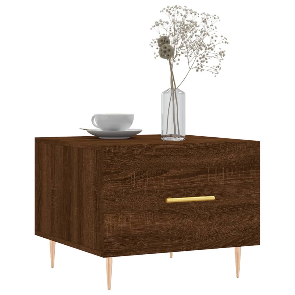 Coffee tables, 2 pcs. brown oak, 50x50x40 cm, composite wood