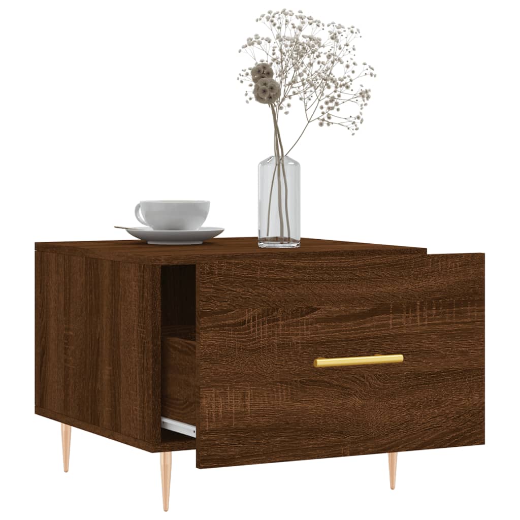 Coffee tables, 2 pcs. brown oak, 50x50x40 cm, composite wood
