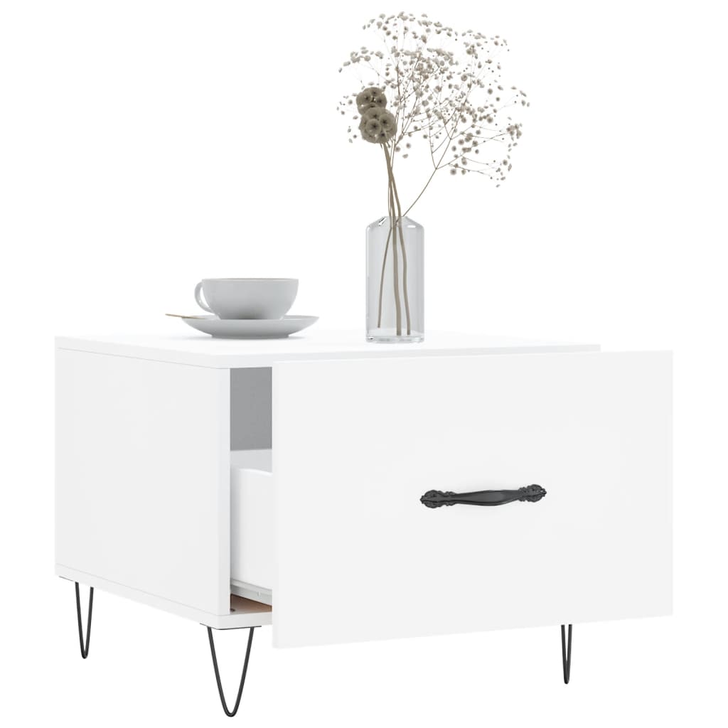 Coffee table, white, 50x50x40 cm, composite wood