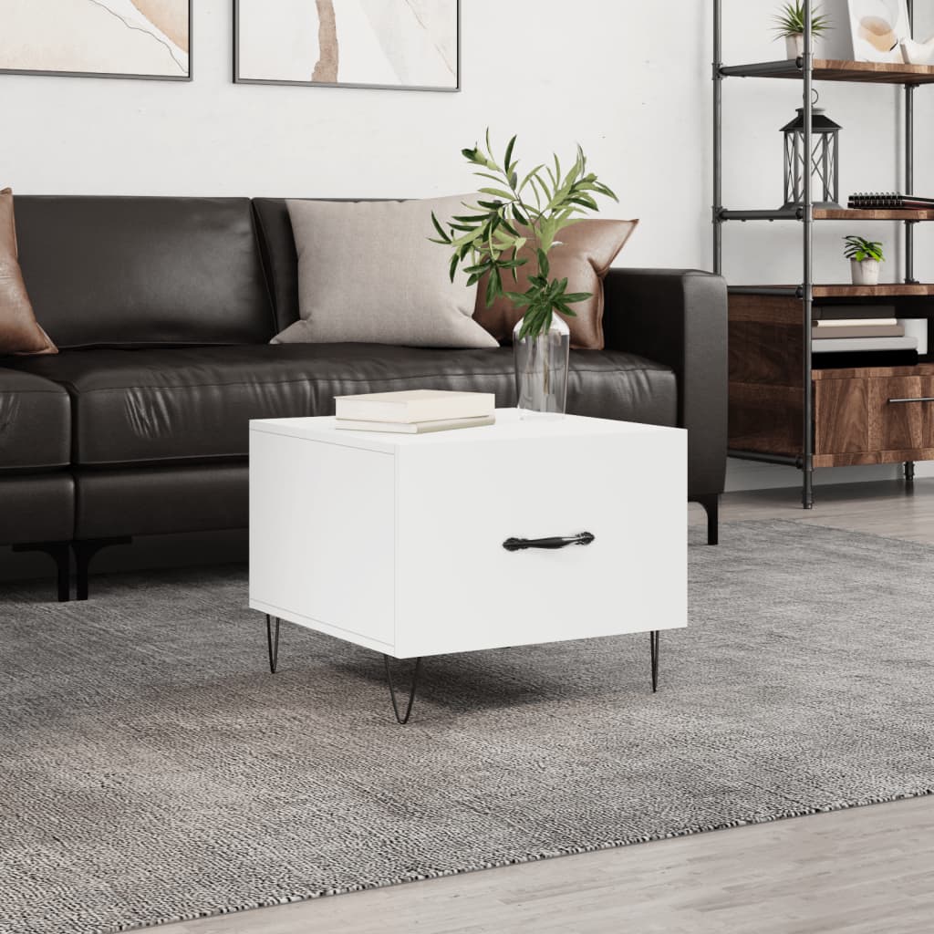 Coffee table, white, 50x50x40 cm, composite wood