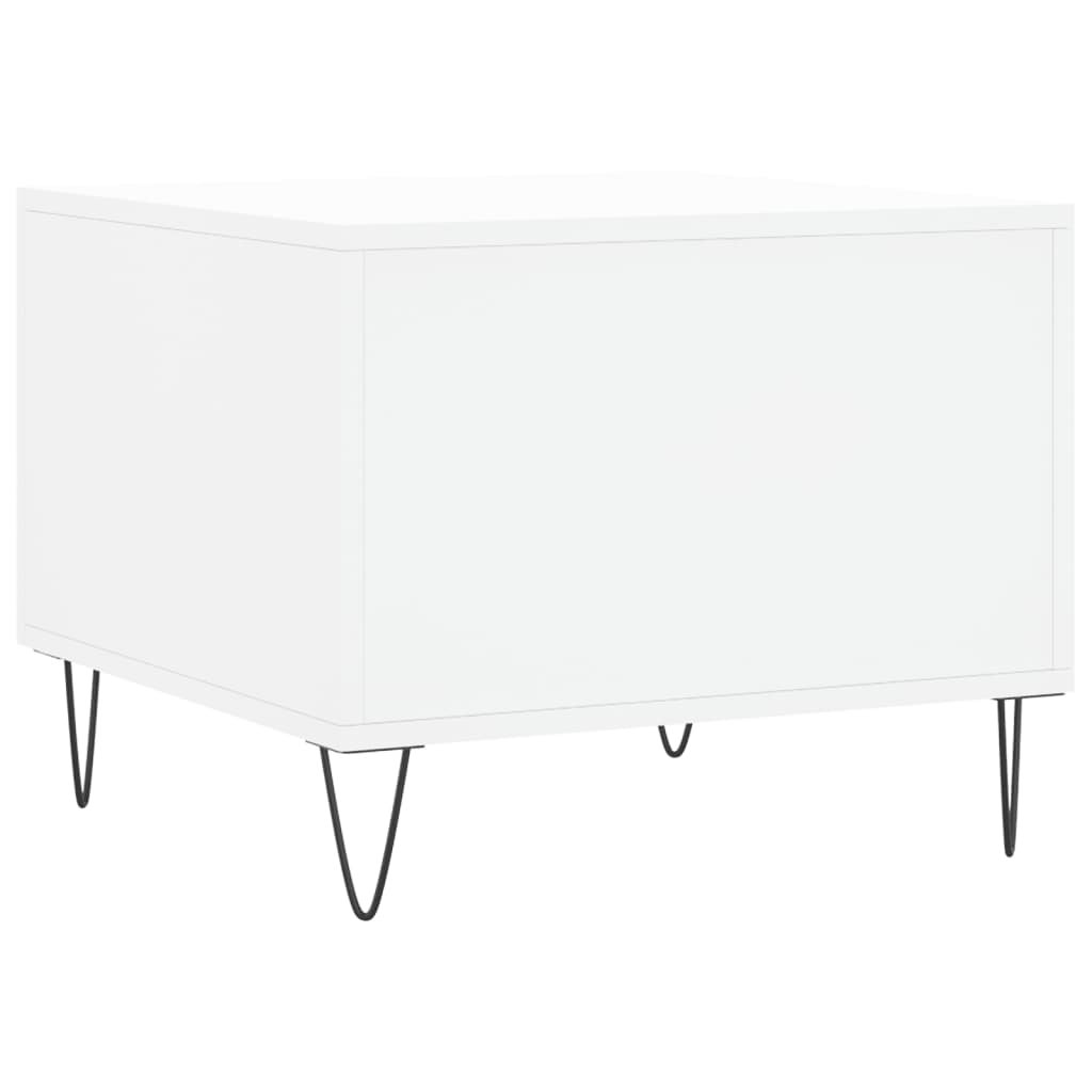 Coffee tables, 2 pcs., white, 50x50x40 cm, composite wood