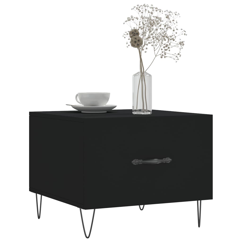 Coffee table, black, 50x50x40 cm, composite wood