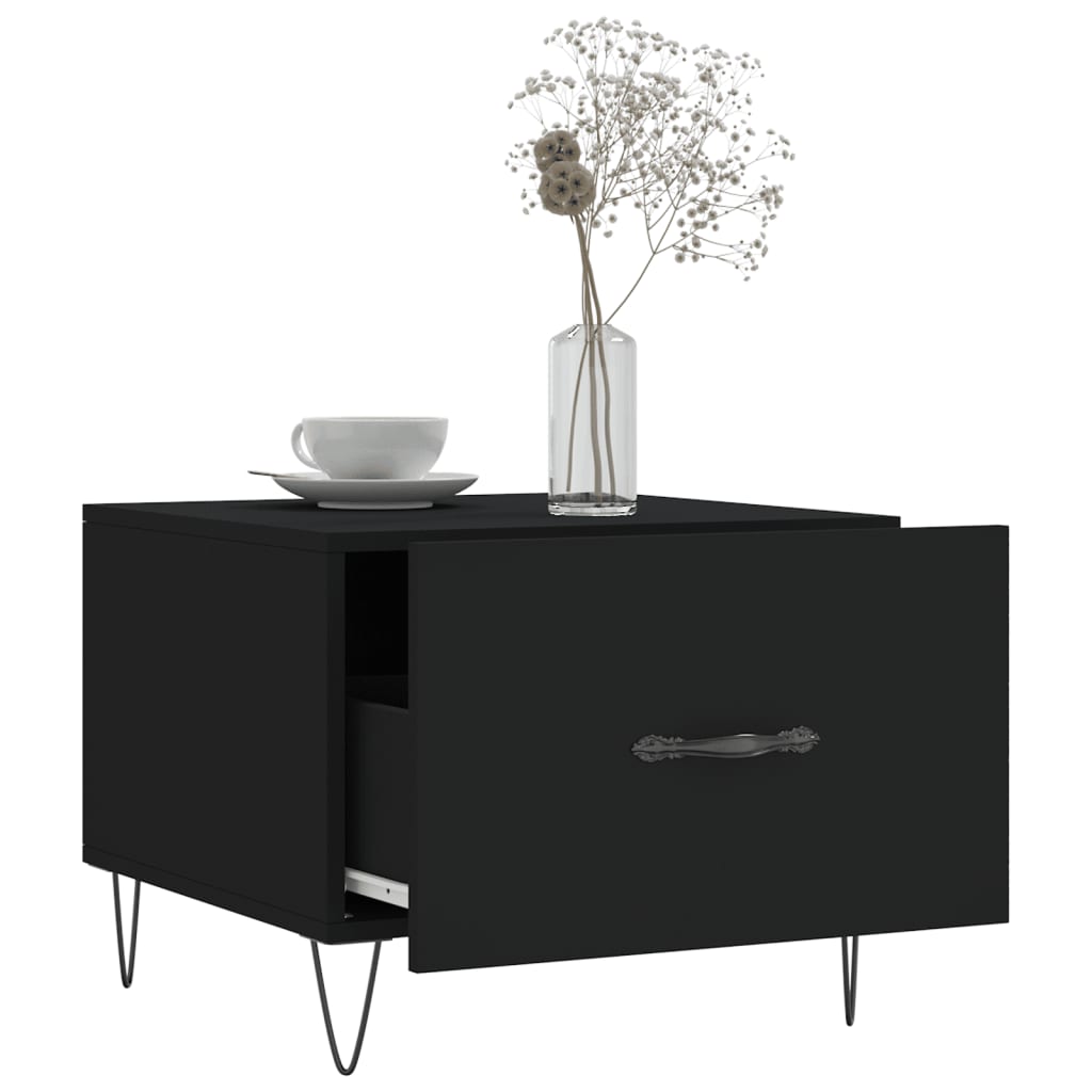 Coffee table, black, 50x50x40 cm, composite wood