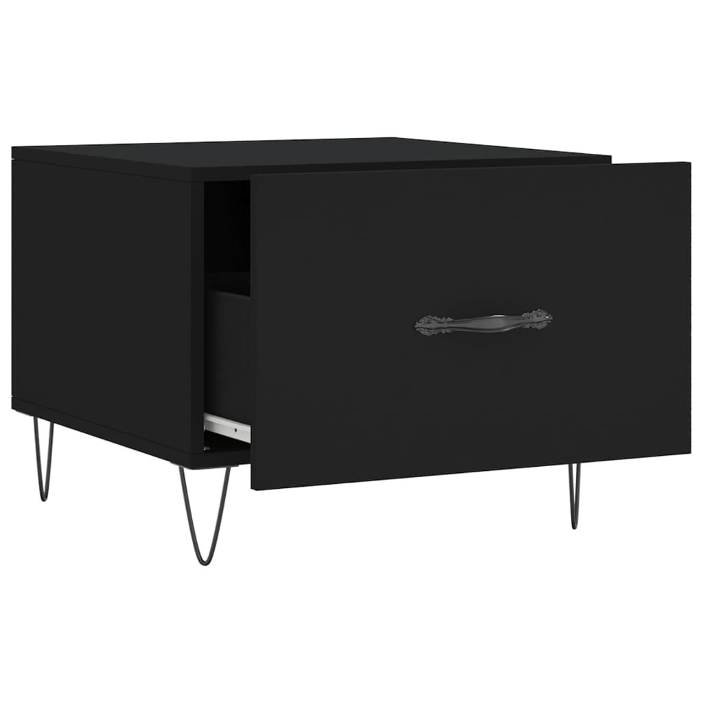 Coffee table, black, 50x50x40 cm, composite wood