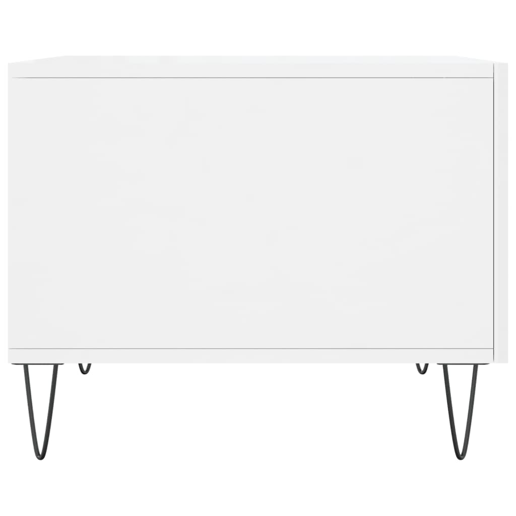 Coffee table, glossy white, 50x50x40 cm, composite wood